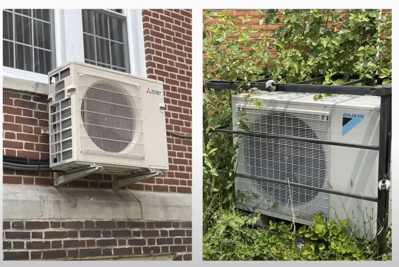 Air conditioning systems on buildings in Baltimore City